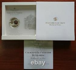 Cook Islands 2012 $10 WINDOWS OF HEAVEN St. Catherine Bethlehem 50 g Silver Coin