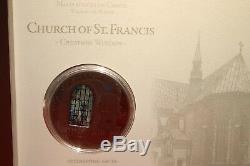 Cook Islands 2012 10$ Windows of Heaven Church Of St. Francis Cracow Silver Coin