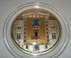 Cook Islands 2012 20$ Nefertiti Masterpieces of Art 3 Oz Proof Silver & Gold