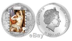 Cook Islands 2012 $20 Renoir Masterpieces of Art Sleeping Bather 3Oz Silver Coin