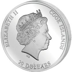 Cook Islands 2012 Adele by Gustav Klimt $20 Silver Proof Coin Swarovski