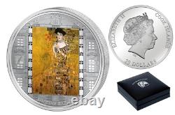 Cook Islands 2012 Adele by Gustav Klimt $20 Silver Proof Coin Swarovski