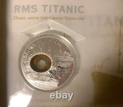Cook Islands 2012 TITANIC 100th Anniv 2 Oz $10 Proof Silver Coin Glass Insert