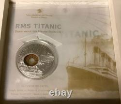 Cook Islands 2012 TITANIC 100th Anniv 2 Oz $10 Proof Silver Coin Glass Insert