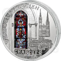 Cook Islands 2013 10$ Cathedral Our Lady CHARTRES Windows Of Heaven 50g Proof Ag