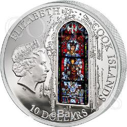 Cook Islands 2013 10$ Cathedral Our Lady CHARTRES Windows Of Heaven 50g Proof Ag