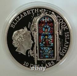 Cook Islands 2013 $10 WINDOWS OF HEAVEN Chartres Cathedral 50 g Silver Coin