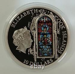 Cook Islands 2013 $10 WINDOWS OF HEAVEN Chartres Cathedral 50 g Silver Coin