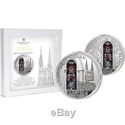 Cook Islands 2013 $10 Windows of Heaven Chartres Cathedral 50 g Silver Coin