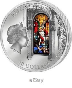 Cook Islands 2013 $10 Windows of Heaven Milan Cathedral 50 g Silver Proof Coin