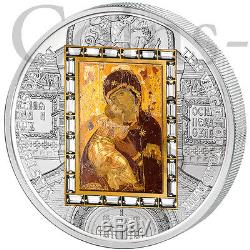 Cook Islands 2013 20$ Icon Virgin of Vladimir MoA-Deluxe 3oz Proof Silver & Gold