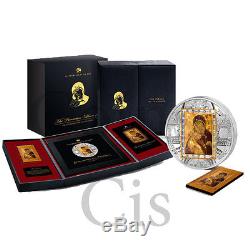 Cook Islands 2013 20$ Icon Virgin of Vladimir MoA-Deluxe 3oz Proof Silver & Gold