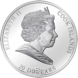 Cook Islands 2013 20$ Virgin of Vladimir Masterpieces 3 Oz Silver & Gold Coin