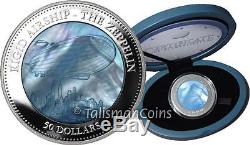 Cook Islands 2013 Zeppelin Rigid Airship $50 5 Oz Silver Proof Mother of Pearl