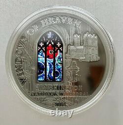 Cook Islands 2014 $10 silver Windows of Heaven coin with lunar meteorite