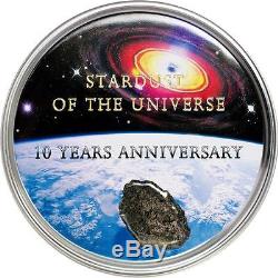 Cook Islands 2014 $5 Moldavite Impact 10 Years Meteorite 1 Oz Silver Proof Coin