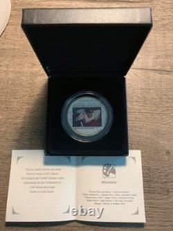 Cook Islands 2014 Leda and the Swan by Rubens $20 Silver Proof Coin Swarovski