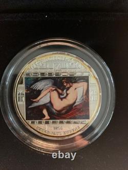 Cook Islands 2014 Leda and the Swan by Rubens $20 Silver Proof Coin Swarovski