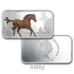 Cook Islands 2014 Set of 4 x Dollar Year of the Horse Proof Silver Ag. 999 COA