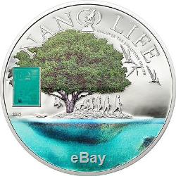 Cook Islands 2015 $10 Nano Life 50g Silver Proof Coin The Evolution on Nano Chip