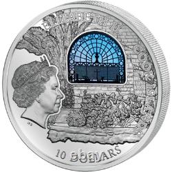 Cook Islands 2015 10$ Windows Of Heaven Jerusalem Church Dominus Flevit Coin 16