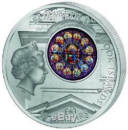 Cook Islands 2015 10$ Windows of Heaven Stockholm Cathedral 50g Silver Coin