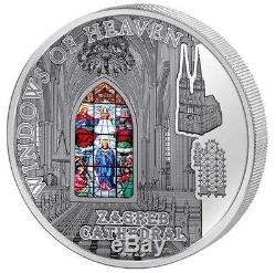Cook Islands 2015 10$ Windows of Heaven Zagreb Cathedral Proof 50g Silver Coin