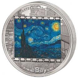 Cook Islands 2015 20$ Masterpieces Starry Night Van Gogh Proof 3 Oz Silver Coin