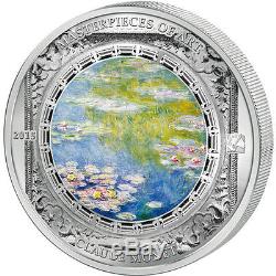 Cook Islands 2015 20$ Water lilies Claude Monet Masterpiece Art 3oz Proof Silver
