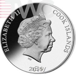Cook Islands 2015 50$ Lunar GOAT Mother of Pearl 5 oz Proof Silver Coin