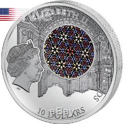 Cook Islands 2016 10$ La Seu Cathedral Palma Windows of Heaven Proof Silver Coin