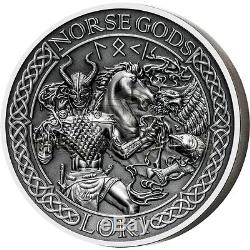 Cook Islands 2016 10$ Norse Gods VI Loki 2oz Ultra High Relief Silver Coin