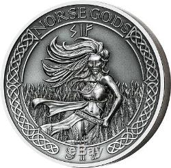 Cook Islands 2016 10$ Norse Gods VIII Sif 2oz Ultra High Relief Silver Coin