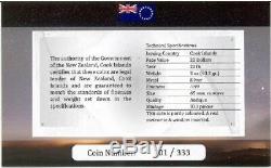 Cook Islands 2016 $20 CAMPO del CIELO Meteorite 3 Oz Silver Coin 333 pcs