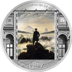 Cook Islands 2016 20$ Masterpiece of Art The Wanderer Over The Sea Fog Coin