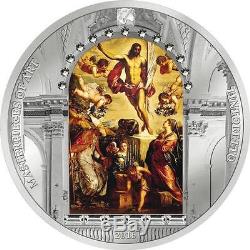 Cook Islands 2016 20$ Masterpiece of Art Tintoretto Resurrection Of Jesus Coin