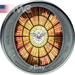 Cook Islands 2016 40$ Alabaster Window St. Pete's Cathedral Giant Window 10oz Ag