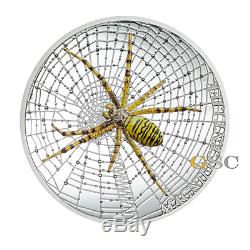 Cook Islands 2016 5$ Wespenspinne Wasp Spider Magnificent Life Serie Silbermünze