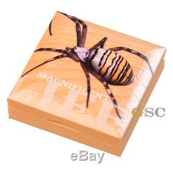 Cook Islands 2016 5$ Wespenspinne Wasp Spider Magnificent Life Serie Silbermünze