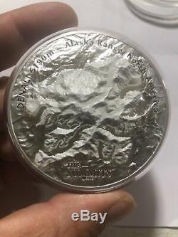 Cook Islands 2016 7 Summits Denali 25$ Silver 999 5 Oz Silver Coin