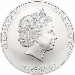 Cook Islands 2016 7 Summits Denali 25$ Silver 999 5 Oz Silver Coin PRE SALE