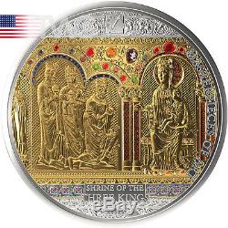 Cook Islands 2016 Shrine Three Holy King Masterpieces Art Deluxe 3oz Proof Ag Au
