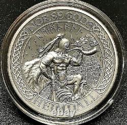 Cook Islands 2016 The Norse Gods Heimdall 2 oz Antique Finish Silver Coin