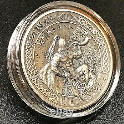 Cook Islands 2016 The Norse Gods Heimdall 2 oz Antique Finish Silver Coin