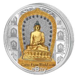 Cook Islands 2017 25$ + 20$ Masterpieces of Art Shakyamuni Buddha 3 oz. Silver