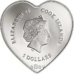 Cook Islands 2017 $5 Happy Valentine's Day 20g 999 Silver Proof Coin
