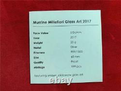 Cook Islands 2017 $5 Murrine Millefiori Glass Art Pcgs Pr-69dcam