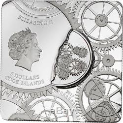 Cook Islands 2017, 5$ Time Capsule, 1oz silver, square coin
