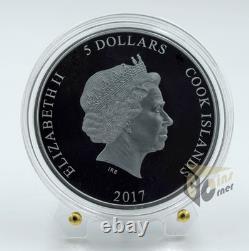 Cook Islands 2017 Guy Fawkes Mask 1 Oz Silver Black Proof Coin