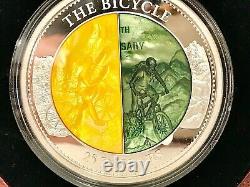 Cook Islands 2017 Mother of Pear The Bicycle 5 oz Proof Silver Coin